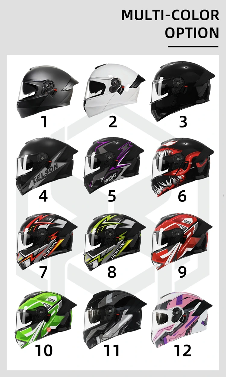 LED taillight Modular Helmets